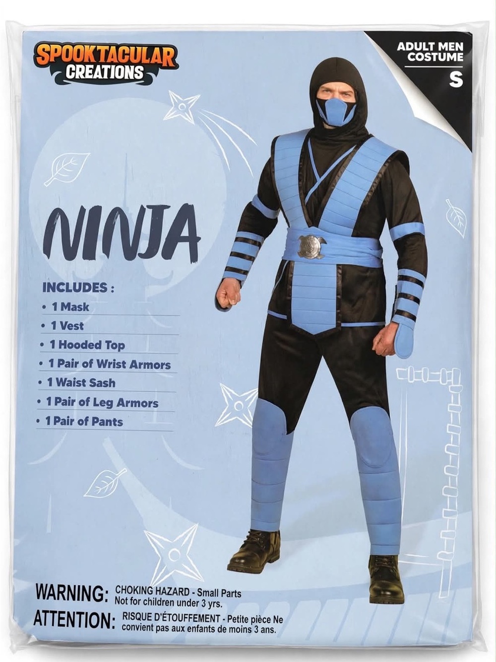 Spooktacular Creations Blue & Black Adult Ninja Costume